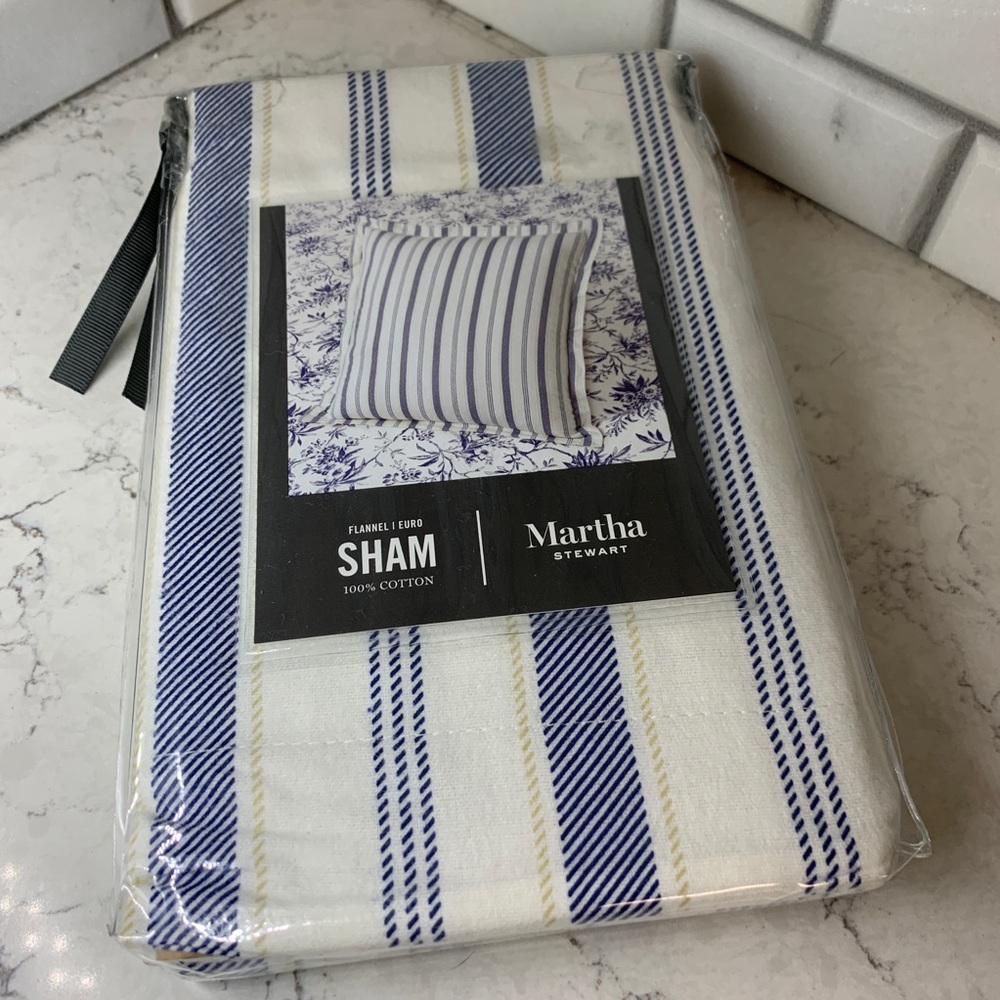 Martha Stewart  Flannel Euro Sham 26x26